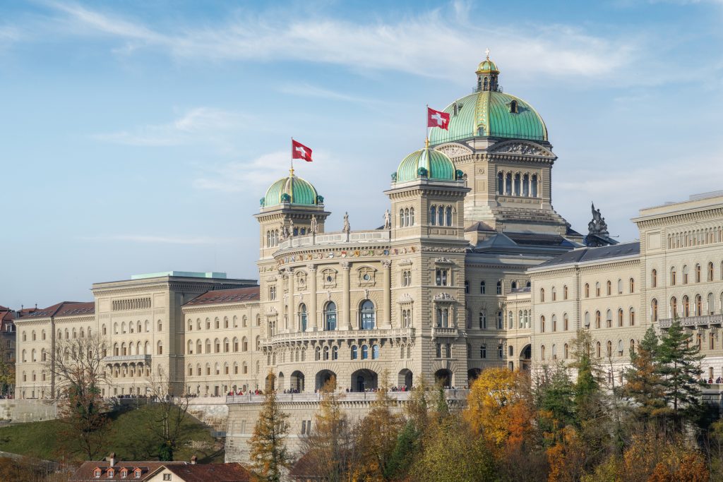 Federal Palace of Switzerland (Bundeshaus) - Switzerland Government Building house of the Federal Assembly and Federal Council - Bern, Switzerland